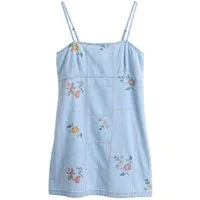 Next Jeanskleid Besticktes Minikleid aus Jeansstoff (1-tlg)