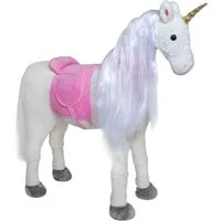 Pink Papaya Stehpferd Spielpferd für Kinder zum Reiten 105 cm, Pferd zum Reiten für Kinder