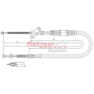 Metzger Handbremsseil hinten rechts Opel Frontera 17.2722