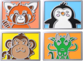 HP HyperX Badge Pack | 85u21aa | Cute Magnetic Badges - Tastatur-Tasche