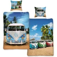 BERONAGE Wendebettwäsche VW Volkswagen Live Bettwäsche Linon / Renforcé 062, 100% Baumwolle, 2 teilig, 135x200 + 80x80 cm