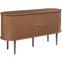 en.casa Sideboard, »Mapia« mit 2 Schiebetüren 140 x 40 x 75 cm Walnussoptik
