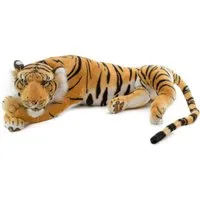 BRUBAKER Kuscheltier Liegender Tiger 60 cm lebensecht (1-St., König des Dschungels), Stofftier Plüschtier