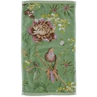 PiP Studio Gästehandtuch Secret Garden Gästehandtuch green 30x50cm (1 Stück), 100% Baumwolle (320895)