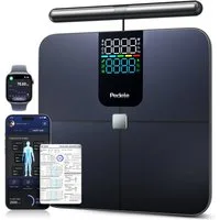 OYLCDI Körper-Analyse-Waage Messung von Körperfett, Muskelanteil, Kalorienanzeige usw., mit App zur Übertragung und Tracking der Messwerte, Full Body Scan, BMI, Körperfett, Wasser & Muskelanteil, bis zu 180 kg