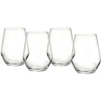 Ritzenhoff & Breker Longdrinkglas Mambo, 4-tlg., Kristallglas, 400 ml, laserbearbeiteter Mundrand