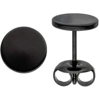 JOBO Paar Ohrstecker, STUDS Edelstahl schwarz beschichtet