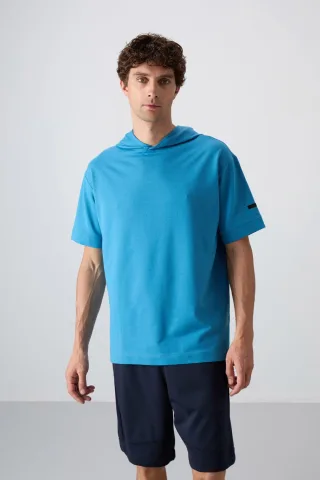 Übergroßes Kapuzen-T-Shirt mit kurzen Ärmeln