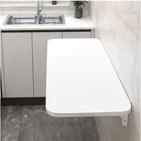 JEOBEST Klapptisch Wandklapptisch, Klappbarer Esstisch, Schreibtisch, Wandmontage, 60cm, Metallklappgestell