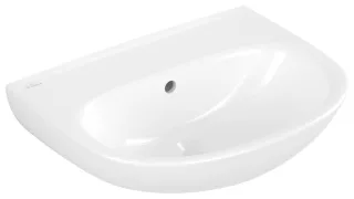 Villeroy & Boch Waschbecken O.novo 550x440mm Oval mit Überlauf Weiss Alpin 4A405701