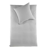 pure hug Bettwäsche Set Musselin 135x200 Design grau silber Baumwolle, Musselin, 2 teilig, Sommer Geschenke Idee Frauen Männer weich sale Reißverschluss Partner