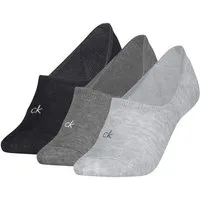 Calvin Klein Füßlinge CK WOMEN FOOTIE MC (3 Paar) Antirutsch Noppen im Fersenbereich, Cotton-Mix, elastisch