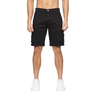 Crosshatch - "Frentons" Cargo-Shorts für Herren (Schwarz)