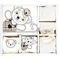 Almina Erstausstattungspaket Teddy Baby (Packung, 10-tlg) 10-teilig aus 100% Baumwolle, Neugeborenen Set, Ideal als Geschenk