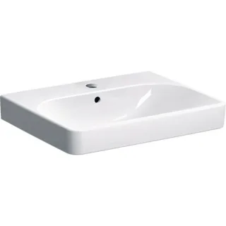 Geberit Smyle Square Waschtisch, 60x48cm mit Hahnloch, mit Überlauf, KeraTect, 500229018 500229018
