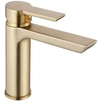 wohnwerk.idee Waschtischarmatur Badarmatur Waschbecken – Einhebelmischer Wasserhahn Gold Kupfer Matt