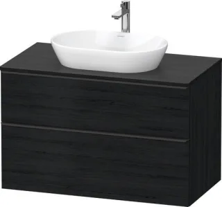 Duravit D-Neo Konsolenwaschtischunterbau wandhängend Eiche Schwarz Matt 1000x550x664 mm - DE49680BD1 DE49680BD160000