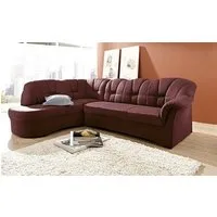 DOMO collection Ecksofa Papenburg, zeitlose Rückensteppung, elegante Armlehne, L-Form, mit Ottomane, wahlweise mit Bettfunktion, OTTOs Choice