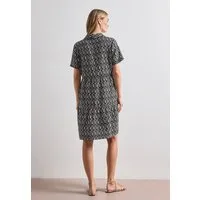 STREET ONE Druckkleid Knielanges Sommerkleid, Kurzarm, bedruckt