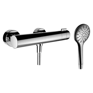LAUFEN Brausethermostat Aufputz TWINPLUS, Thermostatische Kartusche mit Zubehör Kunststoffschlauch 1 HF905451100600