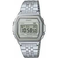 CASIO VINTAGE Chronograph A1000A-7EF, Quarzuhr, Armbanduhr, Damenuhr, Herrenuhr, Edelstahlarmband, digital