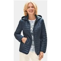 GOLDNER Steppjacke Kapuzenjacke mit Stehkragen Longmantel mit Reißverschluss, Taschen und Langarm