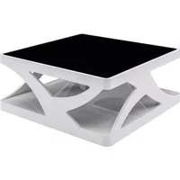SalesFever Couchtisch Lacona Coffeetable mit stilvollem Aussehen, 10 mm Schwarzglasplatte, rechteckig oder quadratisch