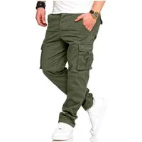 DAILY COTTON Cargohose als Stoffhose mit Stretch Chino Cargo Hose mit Gürtelschlaufen für Herren