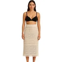 TEXEMP Sommerrock Damen Rock Maxi Lang Sommerrock Maxirock Lochstickerei Strandrock (1-tlg) Onesize von S-XL