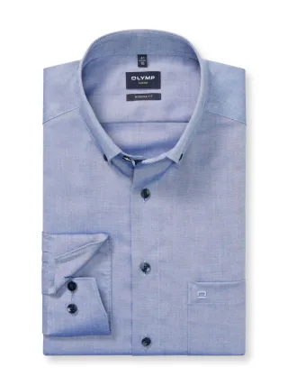 OLYMP - Modern Fit: Businesshemd blau - Gr. - 44