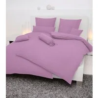 Janine Bettwäsche PIANO 0125 31, Seersucker 100% Baumwolle, uni, bügelfrei, Soft-Seersucker, 2 teilig, Markenreißverschluss, feinfädige Qualität, gekämmte Mako-Garne