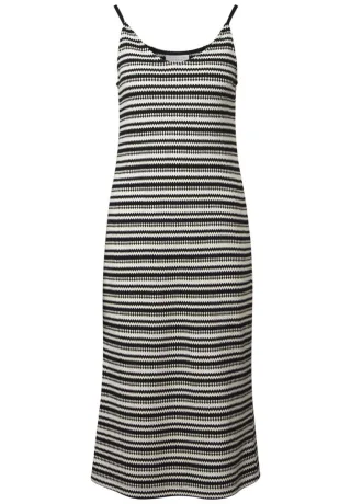Street One Studio - Gestreiftes Spitzenkleid schwarz - Gr. - 38