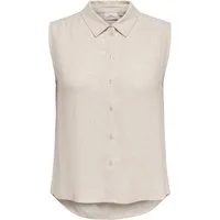 ONLY CARMAKOMA Blusentop CARSIESTA S/L LINEN BL SHIRT PNT NOOS Viskosemischung, regular fit, mit Leinen