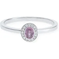 JuwelmaLux Fingerring JuwelmaLux Ring Pink Saphir 585 Weißgold mit Brillanten JL10-07-0835 (kein Set, 1-tlg)