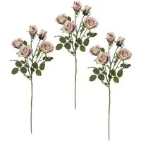 Kunstblume Rosenzweig, I.GE.A., Höhe 73 cm, 3er Set