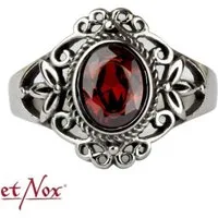 etNox Fingerring Roter Gothic Ring