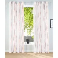 OTTO home Gardine Dimona (2 St), Ösen, transparent, Voile, 2-er Set, transparent, Voile, Polyester, Wellen