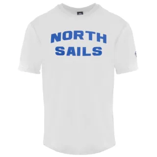 North Sails Block Brand Logo Weißes T-Shirt
