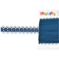 Creativery Samtband, Spitzenband 15mm x 10m Dunkelblau