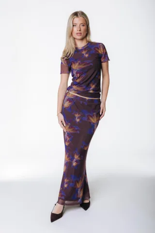 colourful rebel - Josie Flower Midi Skirt Multicolor - Gr. - M