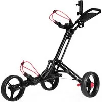 COSTWAY Golftrolley 3-Rad Golfwagen, klappbar & verstellbar, aus Alu