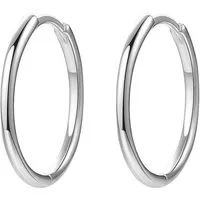 Hey Happiness Paar Creolen 925 Silber Damen, Vergoldet 18K Roségold, Basic Ohrringe Silber, Geschenk Idee