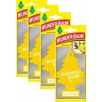Wunder-Baum Raumduft Vanille 4er Duftbäumchen Wunderbaum Vanilla 4 Set Lufterfrischer