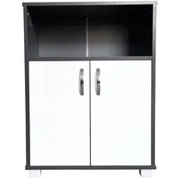HTI-Living Hochschrank Küchenschrank Grau/Weiß Blanca (Stück, 1-St., 1 Schrank) Mehrzweckschrank Anrichte