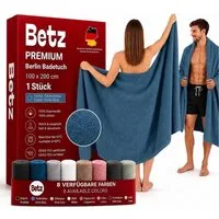 Betz Badetuch Berlin Größe 100 x 200 cm Saunatuch & Strandtuch 360 g/m², 100% Baumwolle (1 Stück, 1-St), saugstark & weich – großes Handtuch mit Aufhänger – Serie Berlin