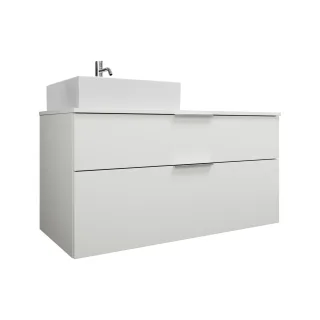 Burgbad Keramik Waschtisch-Set Eqio Weiß Matt/Alpinweiss, SGUQ120LF6014C0001 SGUQ120LF6014C0001
