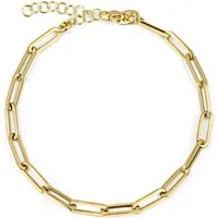 Antares Gold Goldarmband Paperclip-Armband 14K Gold – 18+2 cm, Hellgold, Modernes Paperclip-Design mit länglichen Gliedern