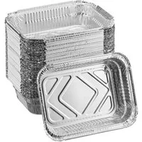 relaxdays Tropfschale Aluschalen Grill 50er Set