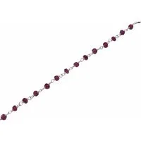 Firetti Kette ohne Anhänger Schmuck Geschenk Silber 925 Halsschmuck Halskette Edelstein, Made in Germany - mit Rubin, Labradorit oder Pyrit
