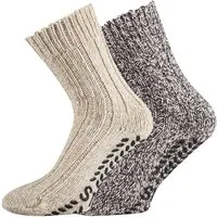 FussFreunde ABS-Socken 4 Paar superweiche ABS-Norwegersocken, mit Schafwolle, rutschfest (4 Paar) mit ABS-Druck